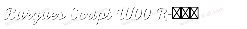 Burgues Script W00 R字体转换